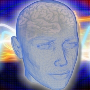 medical illustration human head transparency showing brain